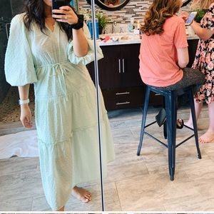 Long sleeve tiered dress